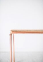 Copper and Birch Plywood Display Bench Side Table - Little Deer