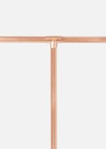 Copper Pipe and Birch Plywood Tee Bar Clothes Rail / Retail Display - Little Deer