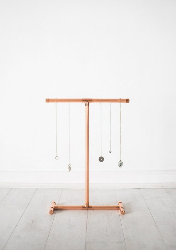 Copper Pipe Jewellery Stand for Necklaces - Little Deer
