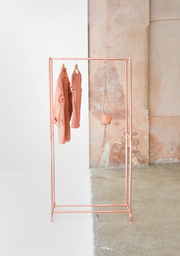 Hotel Porter Style Copper Pipe Clothing Rail / Garment Rack / Clothes Storage - Little Deer