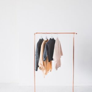 Minimal Reverse Reflection Copper Pipe Clothing Rail / Garment Rack / Clothes Storage - Little Deer