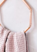 Octagon Copper Towel Ring / Holder / Rail - Little Deer