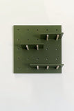 Square Pegboard in Olive Green